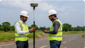 GNSS survey field team